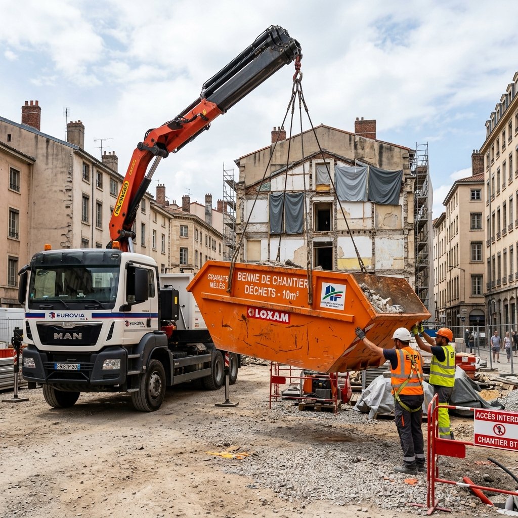Évacuation de benne BTP France